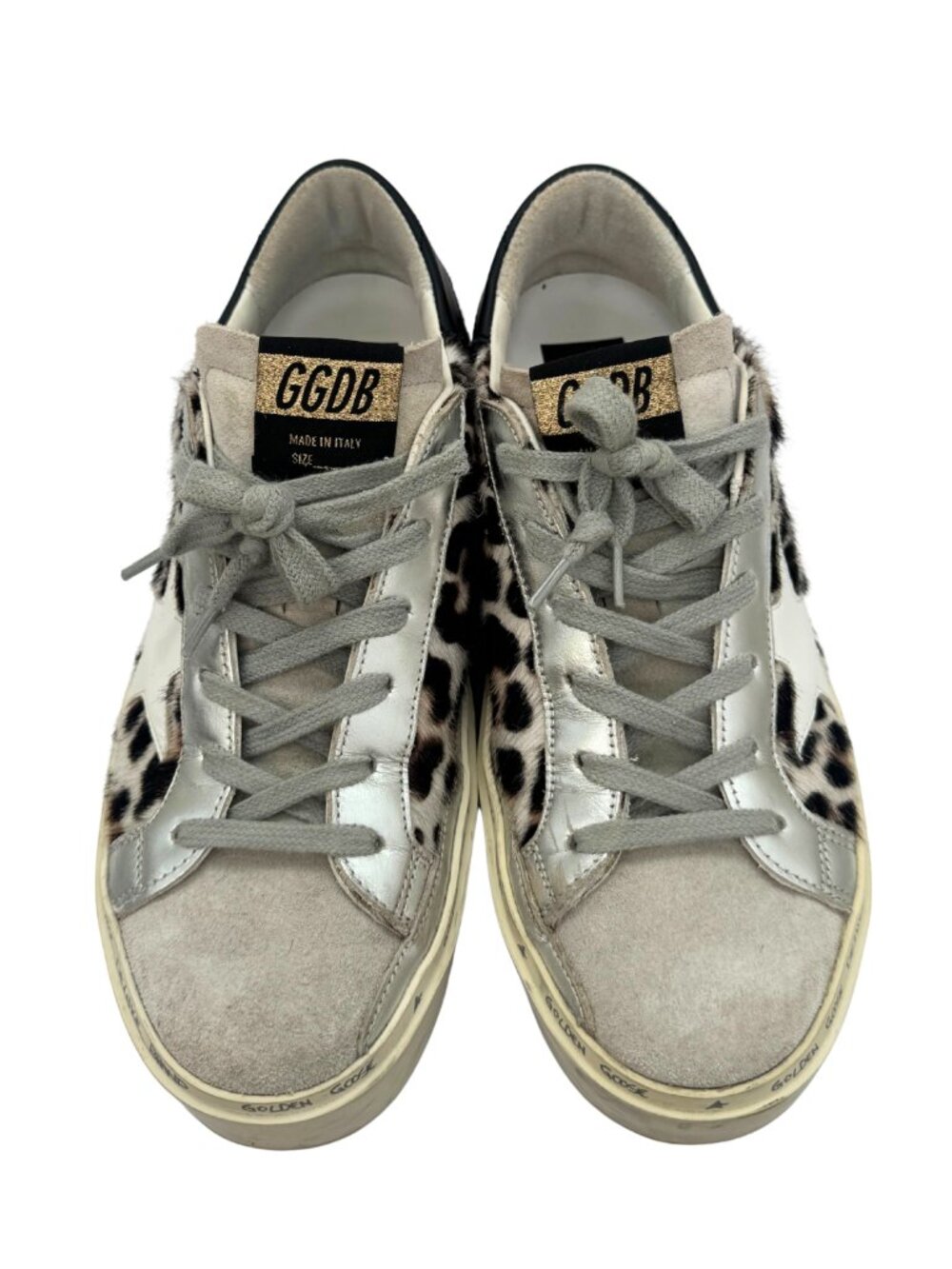 Golden Goose Hi Star Limited Edition Leopard Animal Print Sneakers Women's 37/7